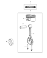 Jeep Cherokee Piston Ring Set Diagram - 68214841AA