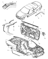 2004 Chrysler Sebring Door Seal Diagram - 4880068AD