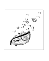 Chrysler Headlight Diagram - 5113337AG