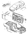 Chrysler Sebring Door Seal Diagram - 4724460AC