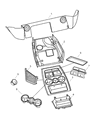 Dodge Ram 3500 Center Console Base Diagram - 1BP561J8AB
