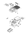 Dodge Durango Center Console Base Diagram - 1ZX24HL1AA