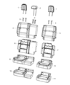2020 Jeep Gladiator Seat Cover Diagram - 7CC55TX7AA