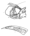 Dodge Caliber Weather Strip Diagram - 5074523AH