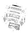 Jeep Gladiator Dash Panels Diagram - 68303471AG