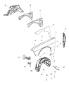 Dodge Challenger Fender Diagram - 68275471AA