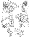 Jeep Commander Fender Diagram - 55369219AA