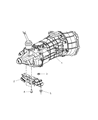 2006 Dodge Ram 1500 Transmission Mount Diagram - 5037743AC