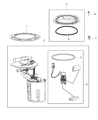Jeep Fuel Tank Lock Ring Diagram - 52030369AA