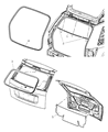 2005 Jeep Grand Cherokee Weather Strip Diagram - 55394780AD