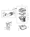 Chrysler Air Filter Box Diagram - 68413348AA