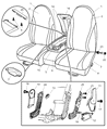 2002 Dodge Dakota Armrest Diagram - TG111L5AA