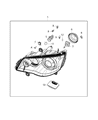 2016 Chrysler Town & Country Headlight Diagram - 5113339AG