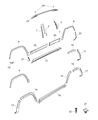 Jeep Cherokee Door Moldings Diagram - 5ZQ34TZZAD
