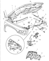 2002 Dodge Ram 2500 Hood Diagram - 55075923AD