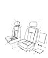 2010 Dodge Dakota Seat Cover Diagram - 1JN241D5AA