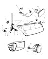 Dodge Caliber Headlight Diagram - 5303739AI