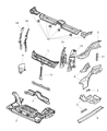 Chrysler PT Cruiser Front Cross-Member Diagram - 5272962AE