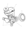 2004 Chrysler PT Cruiser Brake Master Cylinder Diagram - 5140769AA