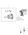 Jeep Cherokee A/C Compressor Diagram - 68103199AC