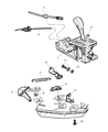 2004 Jeep Grand Cherokee Automatic Transmission Shift Levers Diagram - 52109673AD