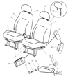 Chrysler PT Cruiser Armrest Diagram - MW081DV