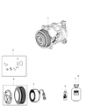 Jeep Cherokee A/C Compressor Diagram - 68103197AB