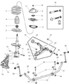 Dodge Sway Bar Link Diagram - 4743454AA