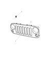 Jeep Wrangler Grille Diagram - 1GR22EYBAB