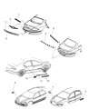 Chrysler 300M Emblem Diagram - 4805286AB