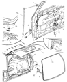 Dodge Durango Liftgate Hinge Diagram - 55257015AF