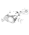 Dodge Challenger Headlight Diagram - 68174066AD