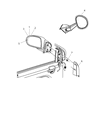 2008 Jeep Compass Car Mirror Diagram - 5115047AD
