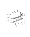 Chrysler 300 Parking Assist Distance Sensor Diagram - 68195605AH
