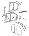 Dodge Ram 2500 Door Seal Diagram - 55277293AA