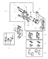Chrysler Sebring Brake Caliper Bracket Diagram - MR129587