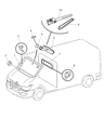 Dodge Sprinter 3500 Windshield Diagram - 5136429AA