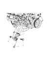 Jeep Commander Engine Mount Bracket Diagram - 52090297AD