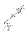 Chrysler Steering Column Cover Diagram - MR389974