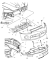 Dodge Viper Bumper Diagram - 4865643AB