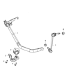 Chrysler 300 Sway Bar Link Diagram - 4782952AD