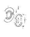 Dodge Challenger Parking Brake Shoe Diagram - 68020626AA