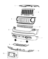 2017 Jeep Patriot Bumper Diagram - 68091521AA