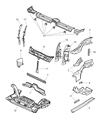 2003 Chrysler PT Cruiser Front Cross-Member Diagram - 5272962AC
