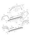 Jeep Door Moldings Diagram - 55079307AE