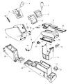 Dodge Caliber Center Console Base Diagram - 1EE281KAAB
