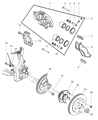 Dodge Ram 1500 Brake Caliper Bracket Diagram - 5015251AB