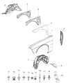 Dodge Challenger Fender Diagram - 68275471AA