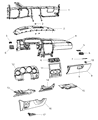 2011 Dodge Challenger Steering Column Cover Diagram - 1QZ88XDVAE