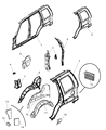 2007 Jeep Liberty Wheelhouse Diagram - 55360146AE